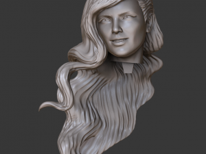 model woman with hell dog 3d print and high poly 3D Baskı Modeli