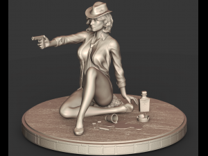 girl with a stl 3d print model 3D Print Model