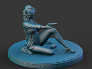 girl with a stl 3d print model 3D Принт Модель