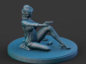 girl with a stl 3d print model 3D Print Model