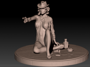 girl with a stl 3d print model 3D Принт Модель