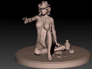 girl with a stl 3d print model 3D Print Model