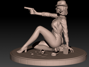 girl with a stl 3d print model 3D Принт Модель