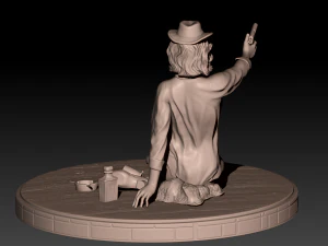 girl with a stl 3d print model 3D Print Model