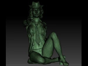 girl with a stl 3d print model 3D Print Model