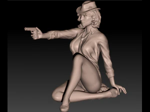 girl with a stl 3d print model 3D Print Model