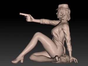 girl with a stl 3d print model 3D Print Model