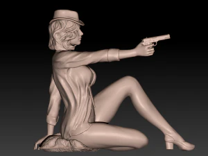 girl with a stl 3d print model 3D Print Model