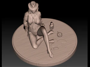girl with a stl 3d print model 3D Print Model