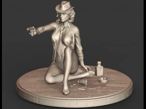 girl with a stl 3d print model 3D Print Model