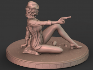 girl with a stl 3d print model 3D Принт Модель