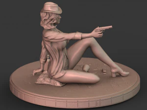 girl with a stl 3d print model 3D Print Model