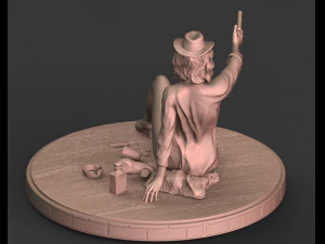 girl with a stl 3d print model 3D Print Model