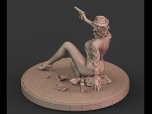 girl with a stl 3d print model 3D Принт Модель