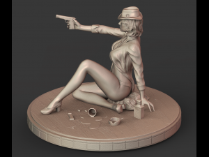 girl with a stl 3d print model 3D Принт Модель