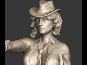 girl with a stl 3d print model 3D Print Model