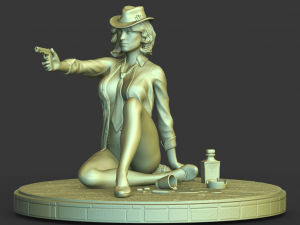 girl with a stl 3d print model 3D Принт Модель