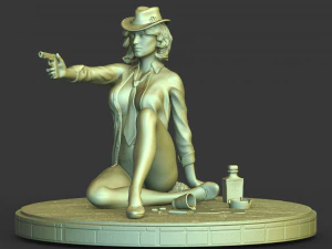 girl with a stl 3d print model 3D Print Model
