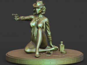 girl with a stl 3d print model 3D Принт Модель