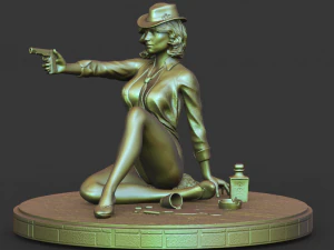 girl with a stl 3d print model 3D Print Model
