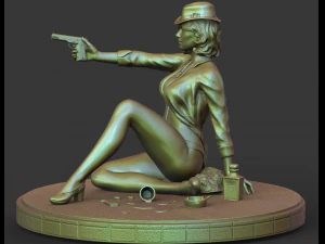 girl with a stl 3d print model 3D Print Model