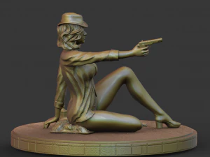 girl with a stl 3d print model 3D Print Model