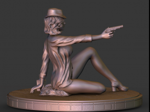 girl with a stl 3d print model 3D Принт Модель
