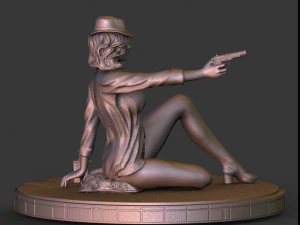 girl with a stl 3d print model 3D Print Model