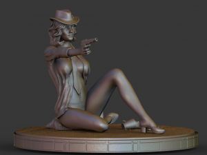 girl with a stl 3d print model 3D Принт Модель