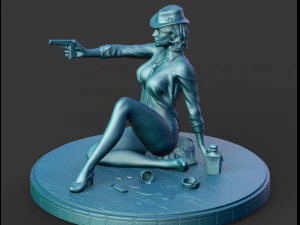 girl with a stl 3d print model 3D Print Model