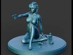 girl with a stl 3d print model 3D Print Model