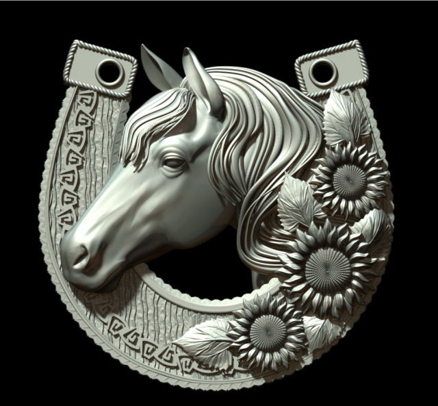 happy horseshoe for printing 3D Baskı Modeli .c4d .max .obj .3ds .fbx .stl .blend 