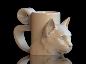cat cup 3d print model 3D Model