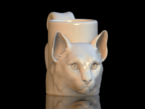 cat cup 3d print model Model 3D