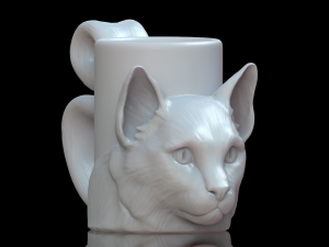 cat cup 3d print model Model 3D