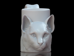 cat cup 3d print model Model 3D
