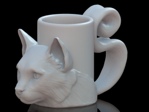 cat cup 3d print model Model 3D