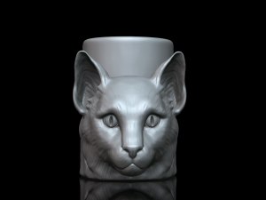 cat cup 3d print model Model 3D