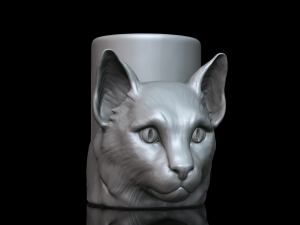 cat cup 3d print model Model 3D