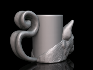 cat cup 3d print model Model 3D