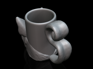 cat cup 3d print model Model 3D