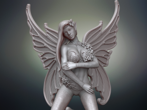 fairy in flower 3d print model 3D-printmodel