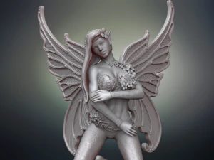 꽃 속의 요정 3D 프린트 모델 3D 프린트 모델