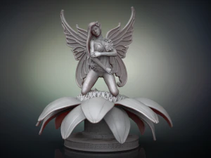 fairy in flower 3d print model 3D Print Model