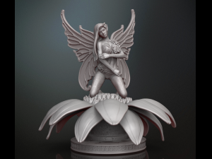 fairy in flower 3d print model 3D Print Model