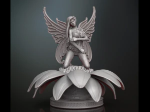 fairy in flower 3d print model 3D Print Model