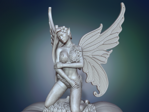 fairy in flower 3d print model 3D Print Model