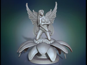 fairy in flower 3d print model 3D Print Model