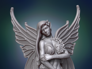 fairy in flower 3d print model 3D Print Model