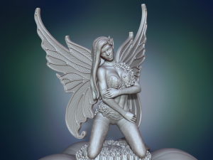 fairy in flower 3d print model 3D Print Model